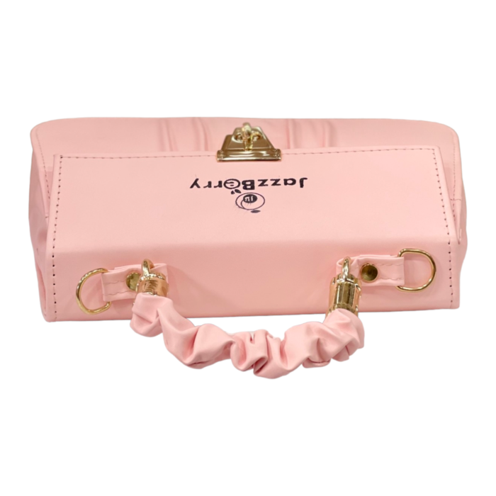 Pink solid designer sling bag