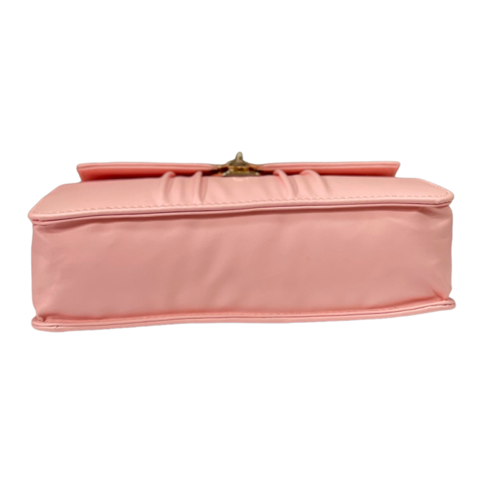 Pink solid designer sling bag