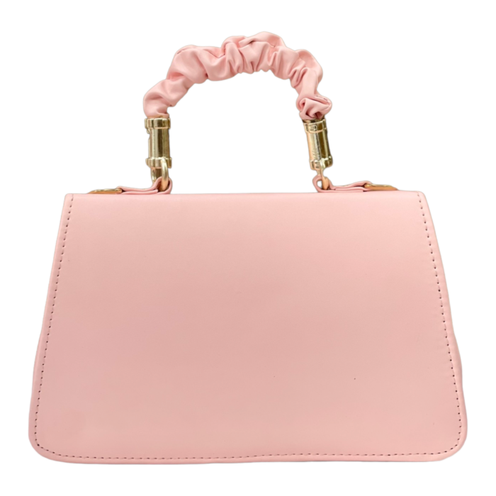 Pink solid designer sling bag