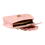 Pink solid designer sling bag