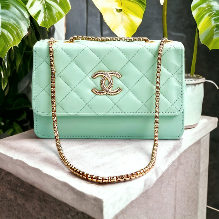 Sea Green embroidered sling bag