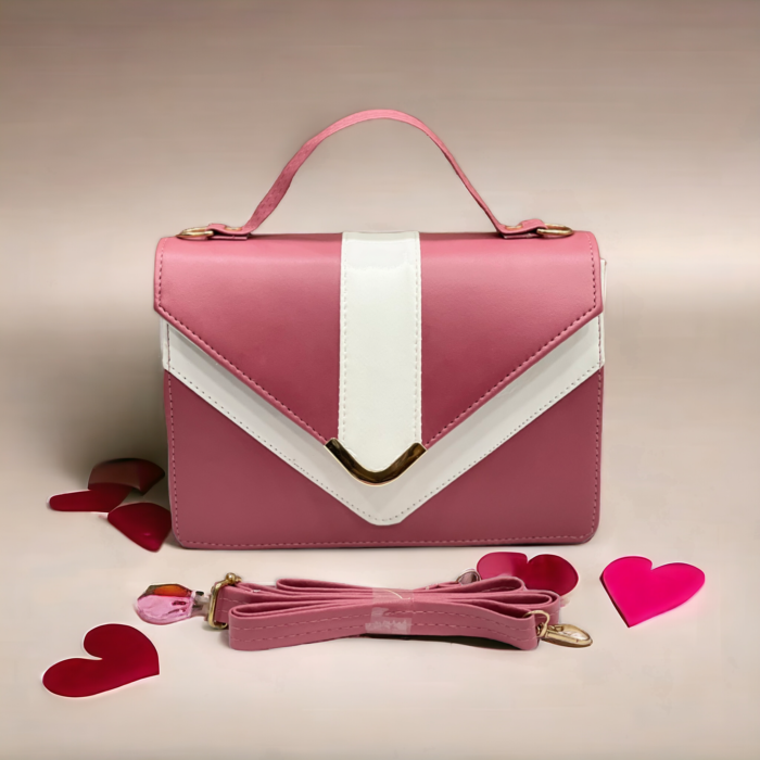 Peach stylish sling bag