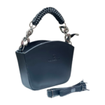 Black solid graceful sling bag