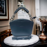 Black solid graceful sling bag